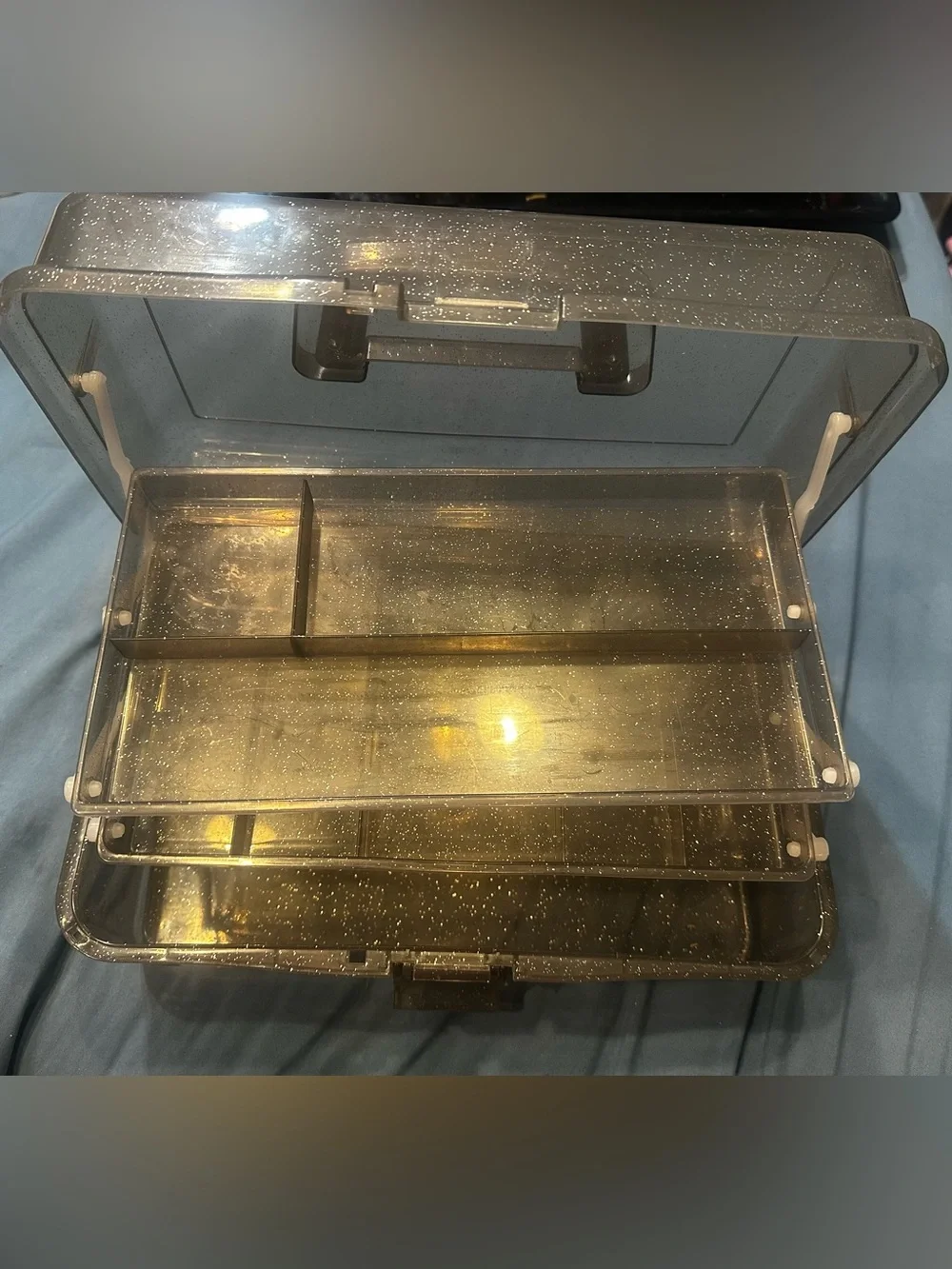 Decorative Sparkle Storage Box Organizer - Black